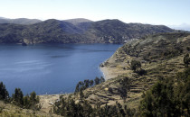 Blick über den Titicacasee, Bolivien