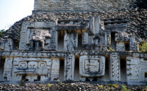 frieze detail in Xunantunich, Belize