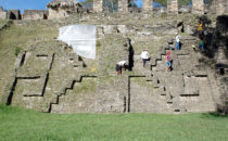Arbeiterinnen in Toniná, Mexiko