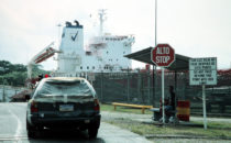 At the Gatún Lock, Panama Canal