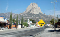 View of the Peña de Bernal, Mexico