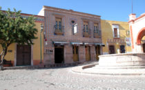 Square in the centre of Bernal, Mexico