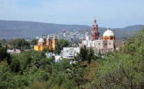 Blick auf Cadereyta de Montes, Sierra Gorda, Mexiko