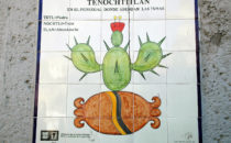Tiles with glyph for Tenochtitlán, Mexico City