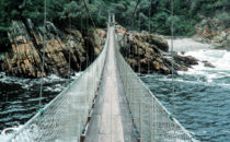 Tsitsikamma Nature Park - Suspension Bridge over Storms River Mouth, South Africa