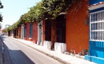 Cartagena - Straßenzug, Kolumbien