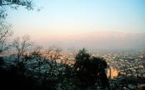 View from Cerro San Cristóbal over Santiago, Santiago de Chile, Chile