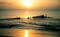 Sonnenuntergang auf Big Corn, Nicaragua