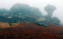 Mehloding Trail - rock in the mist
