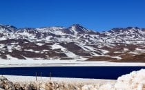 Laguna de Miscanti im Schnee, Chile