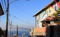View of the bay of Valparaíso, Chile