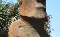 Moai in front of Museum Fonck in Viña del Mar, Chile