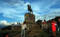 Equestrian statue at the Morro de Tulcán in Popayán, Colombia
