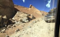 The tour from Uyuni to Chile requires driving skills. Altiplano, Bolivia
