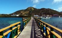 Providencia - View to Santa Catalina, Colombia