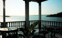 Blick von Hotelterrasse nach Westen, Flores, Guatemala