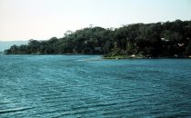 Blick auf den Lago Petén Itzá, Flores, Guatemala
