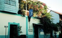 Straße in Flores, Guatemala