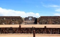 Blick auf Ponce Monolith in Tiwanaku - Tiahuanaco, Bolivien