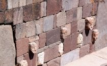 abgesenkter Tempel mit Kopfskulpturen, Tiwanaku - Tiahuanaco, Bolivien