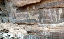 Petroglyphen im "Cañon la Trinidad", Baja California, Mexiko