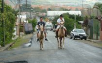 rider in the village of Orosi, Costa Rica