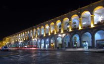 Plaza de Armas bei Nacht, Arequipa, Peru
