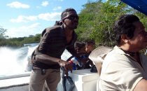 Boat trip on the New River to Lamanai, Belize