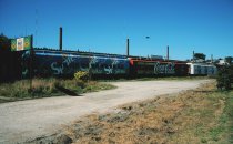 ausrangierte Waggons in Puerto Montt, Chile