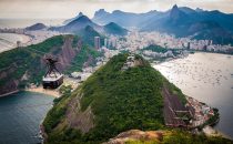 Blick aus der Seilbahn auf Rio de Janeiro
