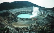 crater lagoon at Poás volcano until September 2019, Costa Rica