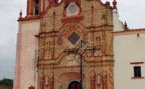 Mission Jalpan Fassade, Sierra Gorda, Mexiko