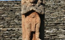 Stele in Toniná, Chiapas, Mexiko